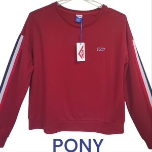 NWT PONY Women's/Men's Retro Sweatshirt  Ribbed Size XL